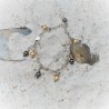 Armband met bruine en gele parels