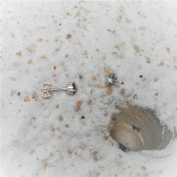Oorstekers met aquamarijn edelstenen van 4 mm