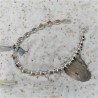Zilveren multicolourarmband