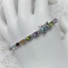 Zilveren multicolour armband open zetting