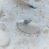 Zilveren ring met ovale blauwe topaas