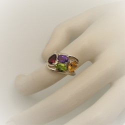 Multicolour ring met 4...