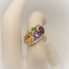 Multicolour ring met 4 edelstenen