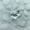 Zilveren hanger en broche orchidee roze met robijn