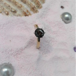 Geelgouden ring met grote smokey diamant