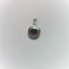 Zilveren hanger met ronde zwarte onyx