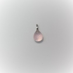 Zilveren clip-hanger met rozenkwarts