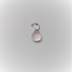 Zilveren clip-hanger met rozenkwarts