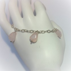 Armband met rozenkwarts...