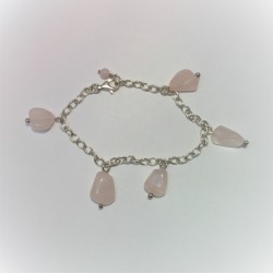 Armband met rozenkwarts edelstenen