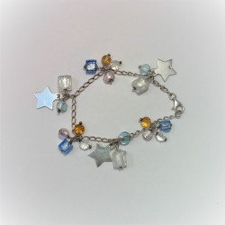 Armband met muranoglas, sterren en kristallen