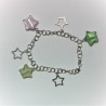 Armband met muranoglas en zilveren sterren