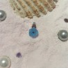 Witgouden hanger met blauwe jade bloem en roze toermalijn
