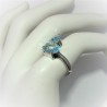 Ring met peervormige blauwe topaas edelstenen