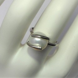 Moderne zilveren ring met...