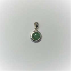 Zilveren hanger met ronde jade