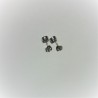 Zilveren oorstekers met witte topaas 5 mm.